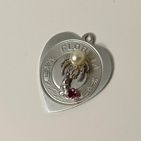 Vintage Crea Sterling Silver Florida Charm No Loop - Picture 7 of 10
